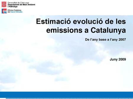 Índex 1. Estimació emissions totals a Catalunya