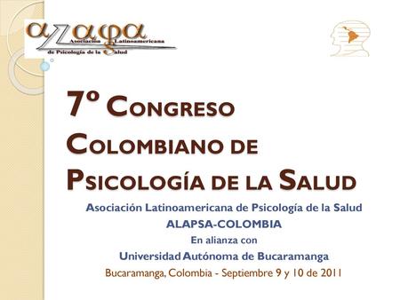 7º CONGRESO COLOMBIANO DE PSICOLOGÍA DE LA SALUD