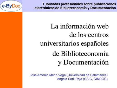 La información web de los centros universitarios españoles