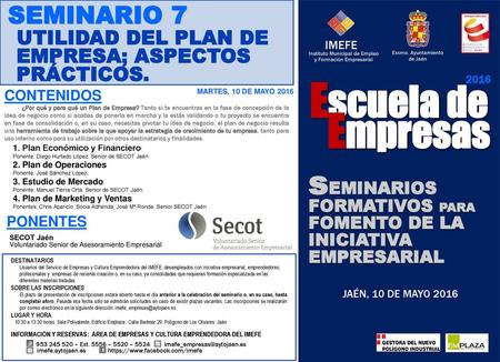 Escuela de Empresas sEMINARIOS SEMINARIO 7