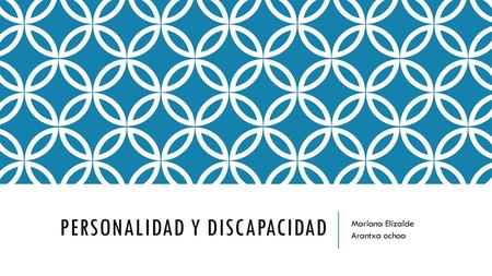 Personalidad y discapacidad