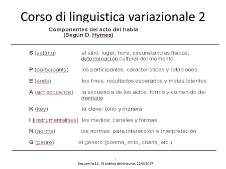 Corso di linguistica variazionale 2