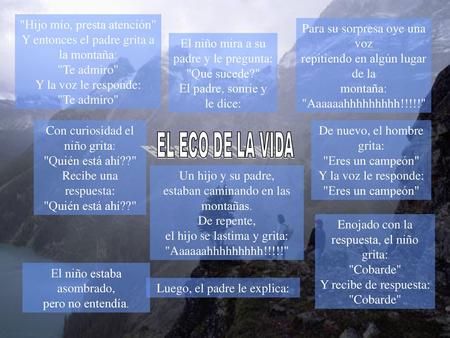 El niño estaba asombrado, pero no entendía.