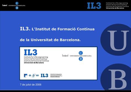 IL3. L’Institut de Formació Contínua