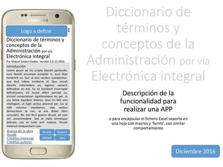 Descripción de la funcionalidad para realizar una APP