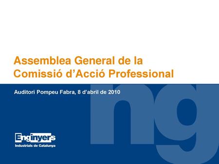 Assemblea General de la Comissió d’Acció Professional