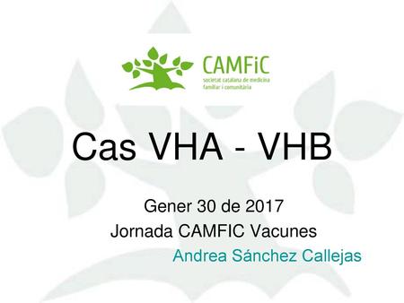 Gener 30 de 2017 Jornada CAMFIC Vacunes Andrea Sánchez Callejas