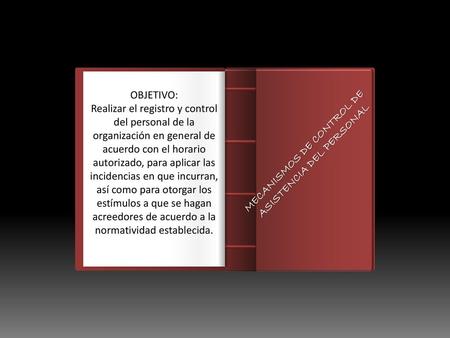 MECANISMOS DE CONTROL DE ASISTENCIA DEL PERSONAL