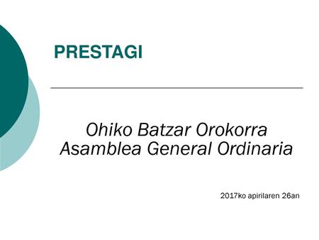 Ohiko Batzar Orokorra Asamblea General Ordinaria