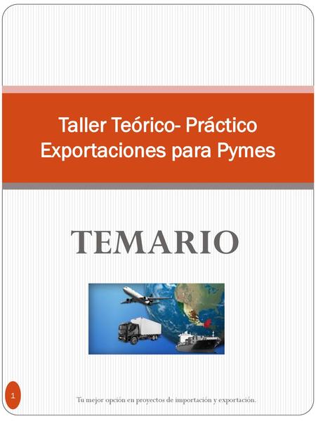 Taller Teórico- Práctico Exportaciones para Pymes
