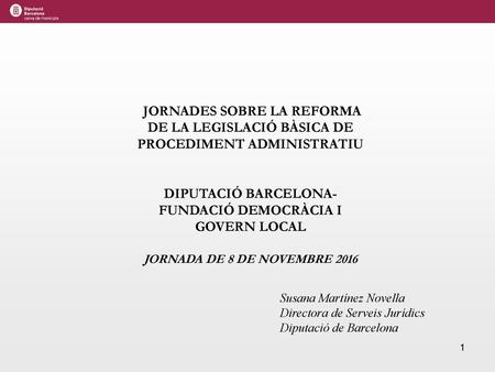 DIPUTACIÓ BARCELONA-FUNDACIÓ DEMOCRÀCIA I GOVERN LOCAL