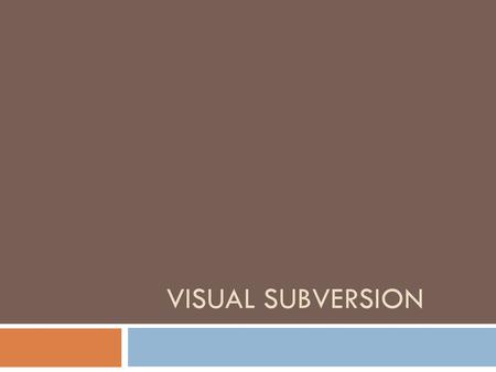 Visual SUBVERSION.
