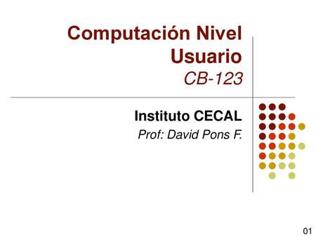 Computación Nivel Usuario CB-123