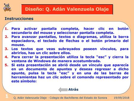 Diseño: Q. Adán Valenzuela Olaje