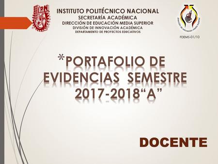 PORTAFOLIO DE EVIDENCIAS SEMESTRE “A”