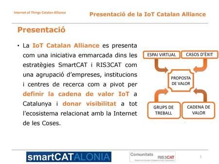 Presentació de la IoT Catalan Alliance
