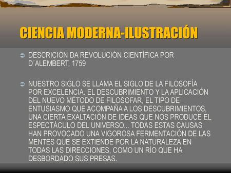 CIENCIA MODERNA-ILUSTRACIÓN