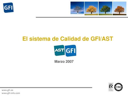 El sistema de Calidad de GFI/AST