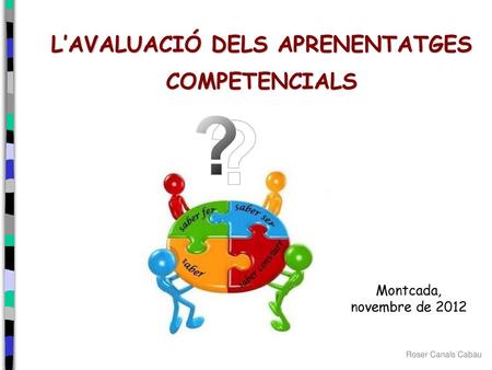 L’AVALUACIÓ DELS APRENENTATGES