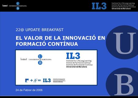 EL VALOR DE LA INNOVACIÓ EN FORMACIÓ CONTÍNUA
