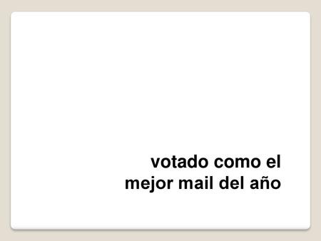 votado como el mejor mail del año