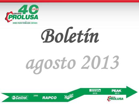 Boletín agosto 2013.