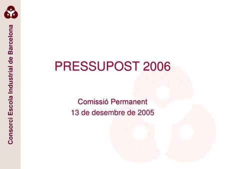 Comissió Permanent 13 de desembre de 2005
