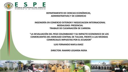DEPARTAMENTO DE CIENCIAS ECONÓMICAS, ADMINISTRATIVAS Y DE COMERCIO