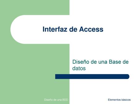Diseño de una Base de datos