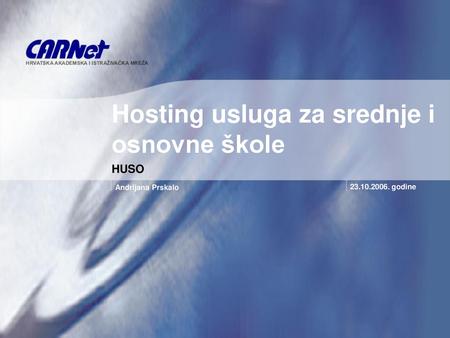 Hosting usluga za srednje i osnovne škole