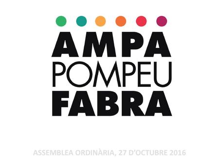 ASSEMBLEA ORDINÀRIA, 27 D’OCTUBRE 2016