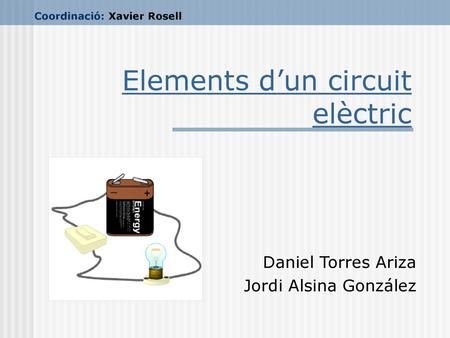 Elements d’un circuit elèctric