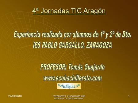 4ª Jornadas TIC Aragón 22/09/2018
