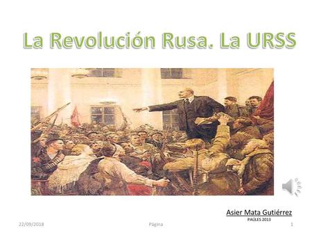 Unidad 7. La Revolución Rusa.