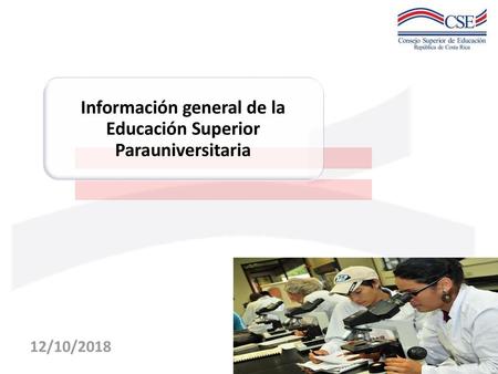 Información general de la Educación Superior Parauniversitaria