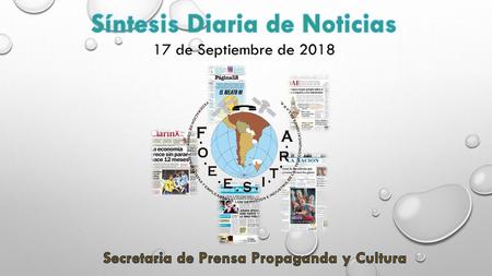 Síntesis Diaria de Noticias Secretaria de Prensa Propaganda y Cultura