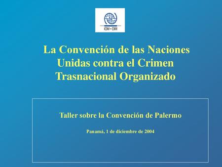 Taller sobre la Convención de Palermo