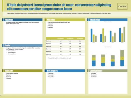 [Título del póster] Lorem ipsum dolor sit amet, consectetuer adipiscing elit maecenas porttitor congue massa fusce [Cambie los títulos y nombres siguientes.