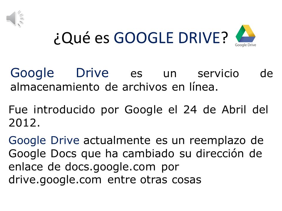 Google Drive es un servicio de almacenamiento de archivos en línea. - ppt  descargar