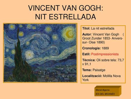 VINCENT VAN GOGH: NIT ESTRELLADA
