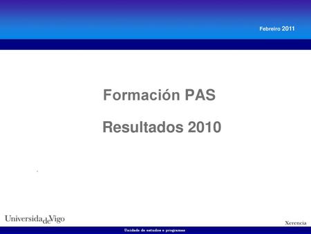 Formación PAS Resultados 2010