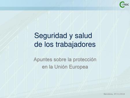 Seguridad y salud de los trabajadores