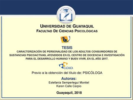 Universidad de Guayaquil Facultad De Ciencias Psicológicas
