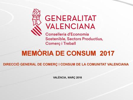 DIRECCIÓ GENERAL DE COMERÇ I CONSUM DE LA COMUNITAT VALENCIANA