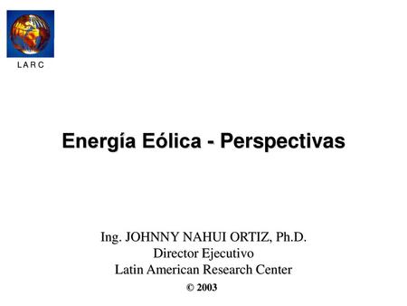 Energía Eólica - Perspectivas