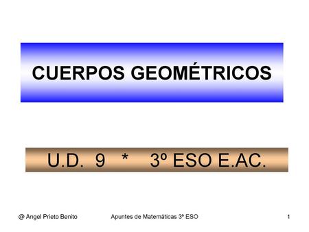 Apuntes de Matemáticas 3º ESO