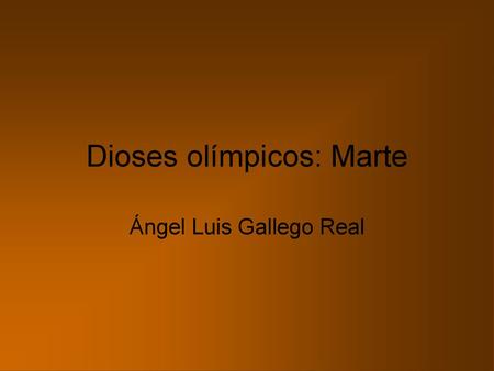 Dioses olímpicos: Marte