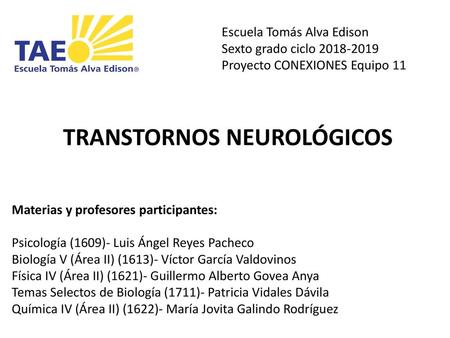 TRANSTORNOS NEUROLÓGICOS