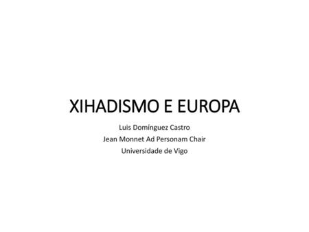 Jean Monnet Ad Personam Chair