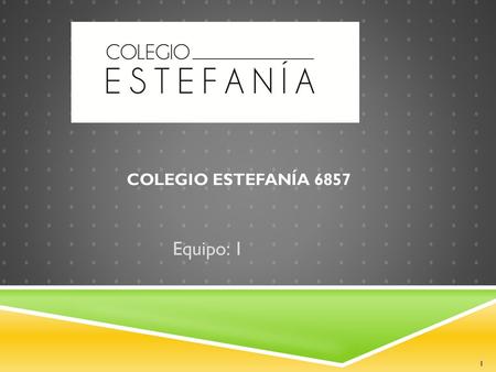 Colegio Estefanía 6857 Equipo: 1.